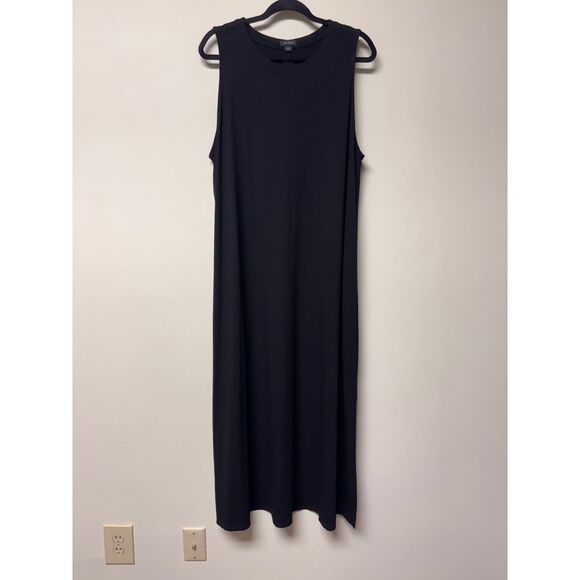 J. JILL Wearever Collection Black Soft Jersey Knit Midi/Maxi Dress, Sz XL - Picture 2 of 10